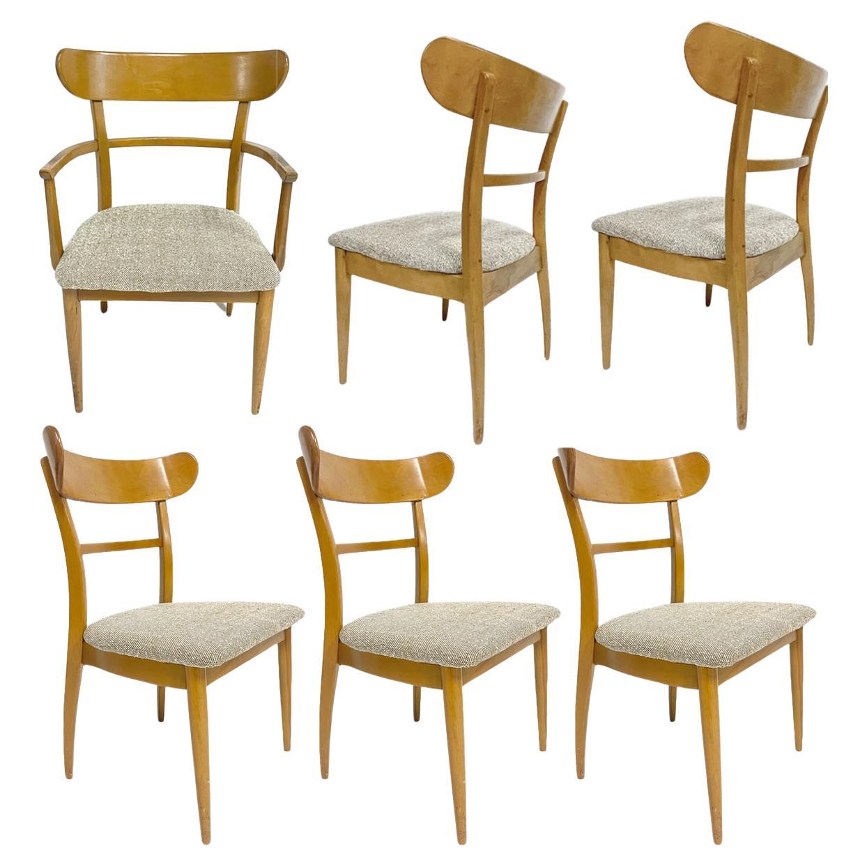 Sculptural Solid Maple Carved  Dining Chairs by Cushman Contemporary of Vermont For Sale
