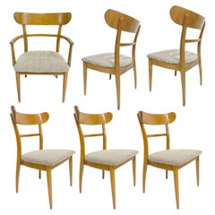 Sculptural Solid Maple Carved  Dining Chairs by Cushman Contemporary of Vermont