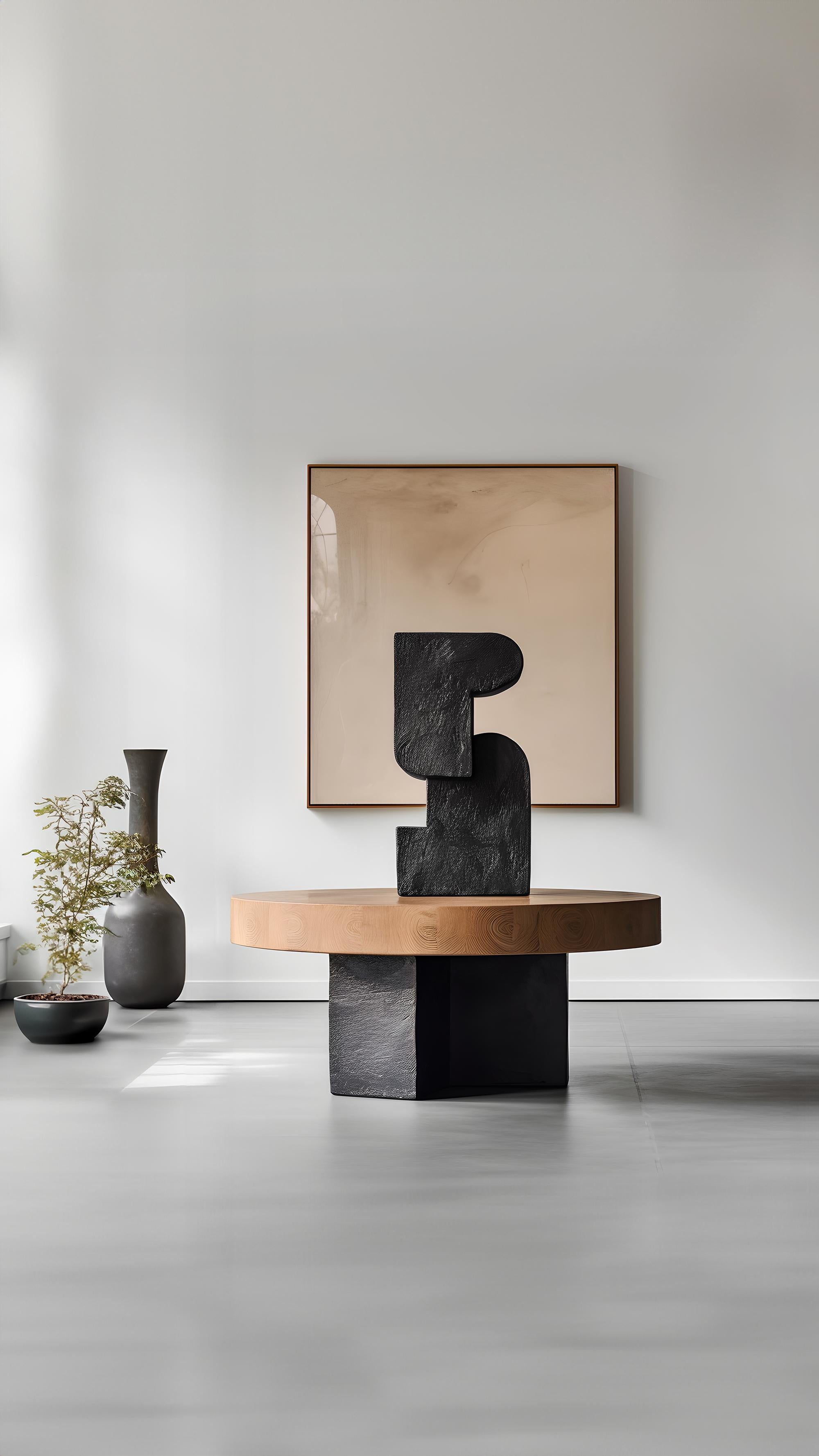 Sculptural Solid Oak Unseen Force #40 Joel Escalona's Table, Art Decor In New Condition For Sale In Estado de Mexico CP, Estado de Mexico