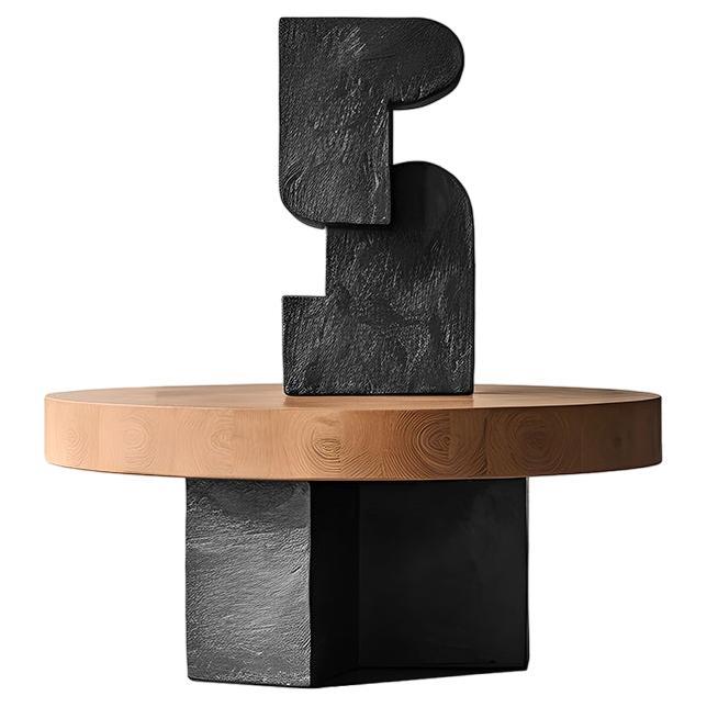 Sculptural Solid Oak Unseen Force #40 Joel Escalona's Table, Art Decor
