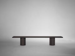 Sculptural Solid Oak Wooden Brut Bench