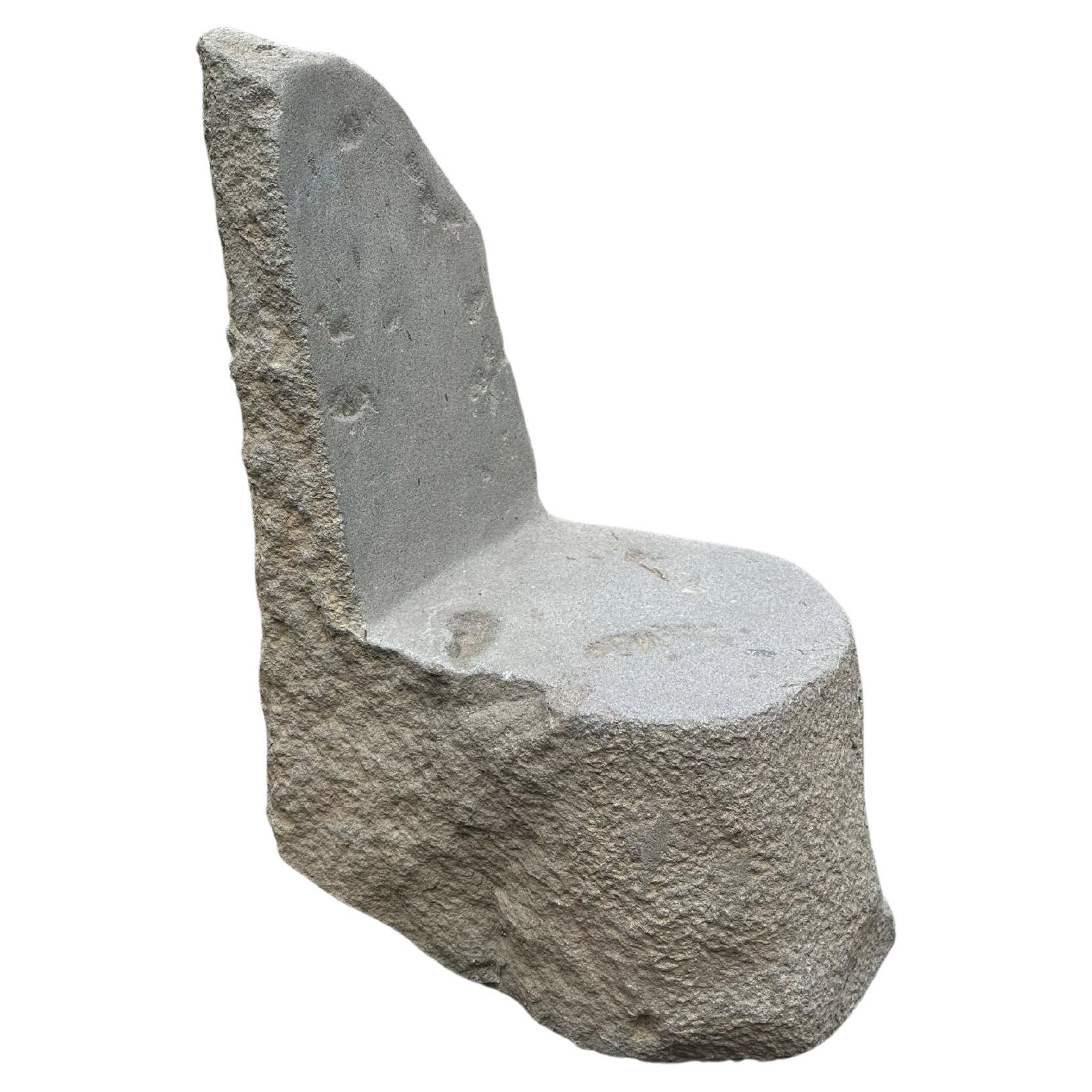 Sculptural Solid Stone Chair from Java, Indonesia For Sale