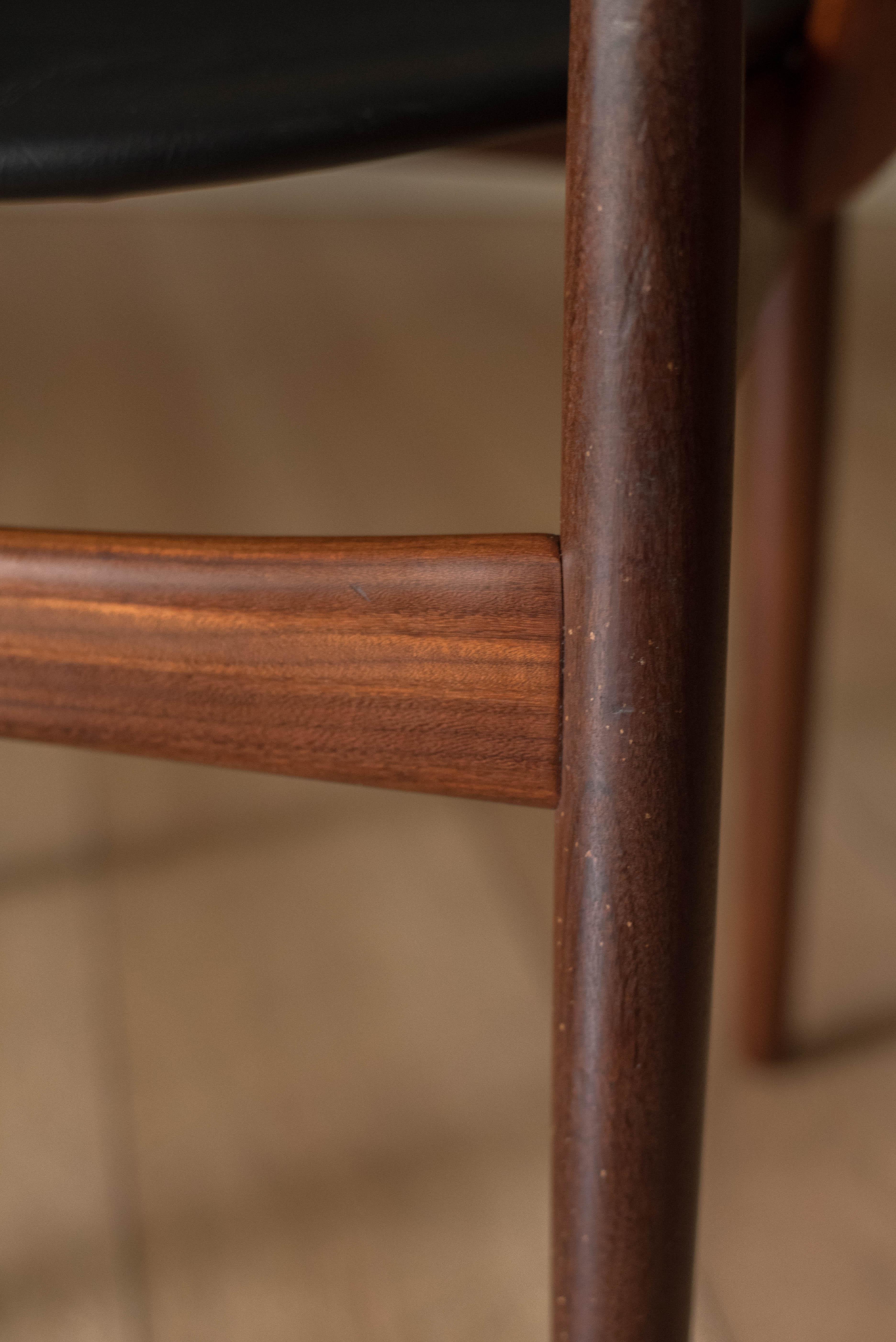 Sculptural Solid Teak Danish Modern Hoop Dining Chair by Arne Hovmand-Olsen For Sale 10