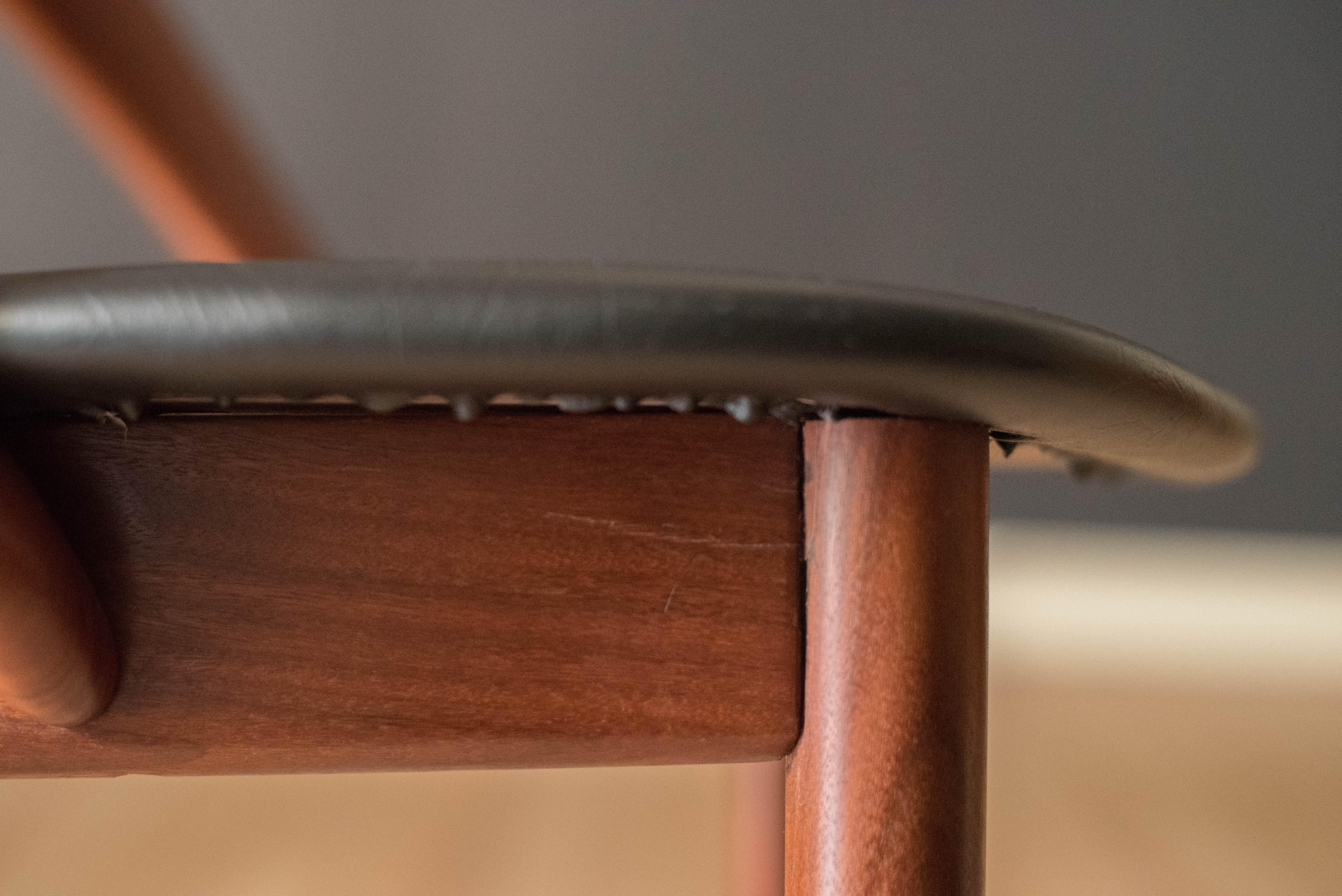 Sculptural Solid Teak Danish Modern Hoop Dining Chair by Arne Hovmand-Olsen For Sale 13
