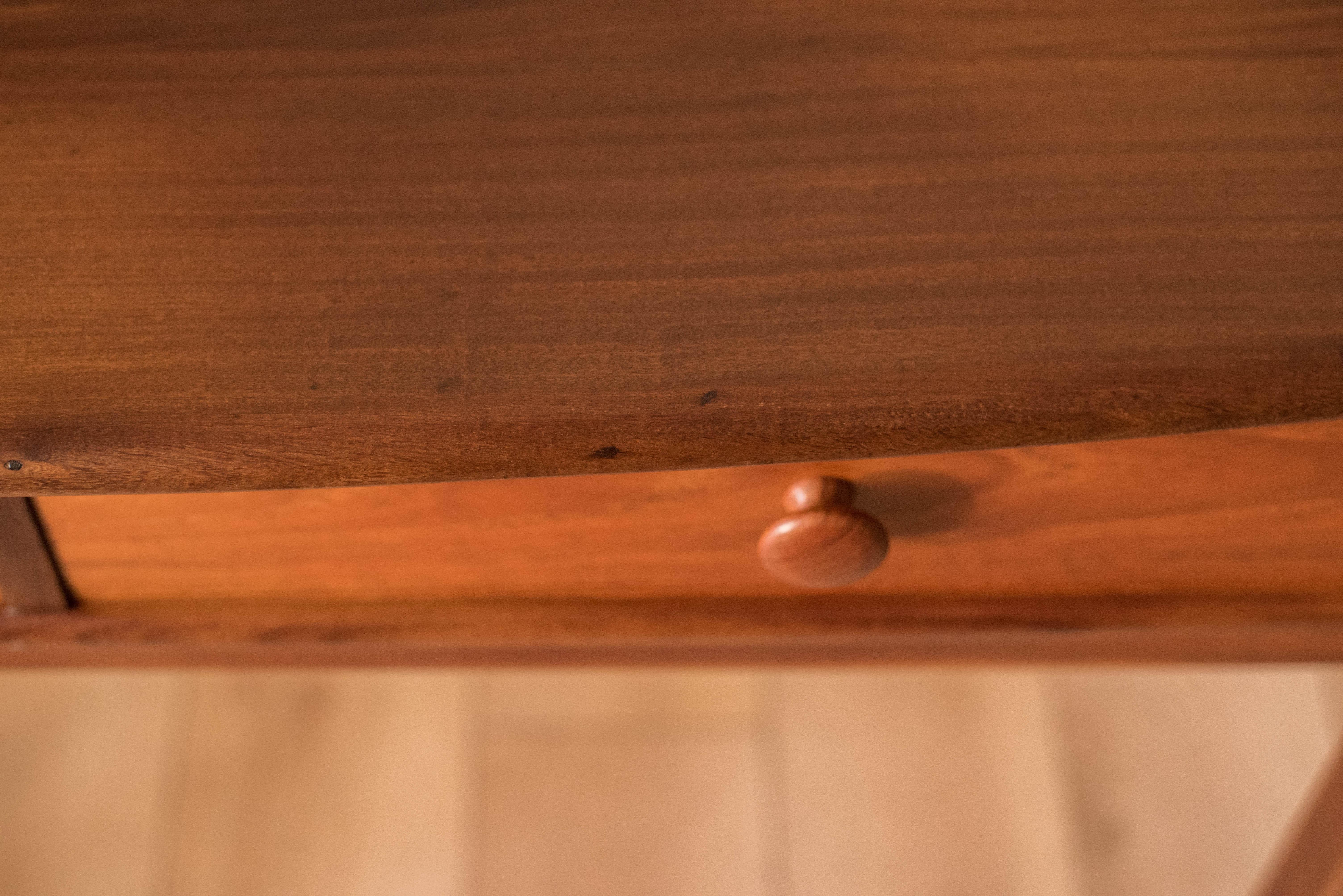 Sculptural Solid Teak Mid-Century Modern Console Table by A. Younger Ltd. 7