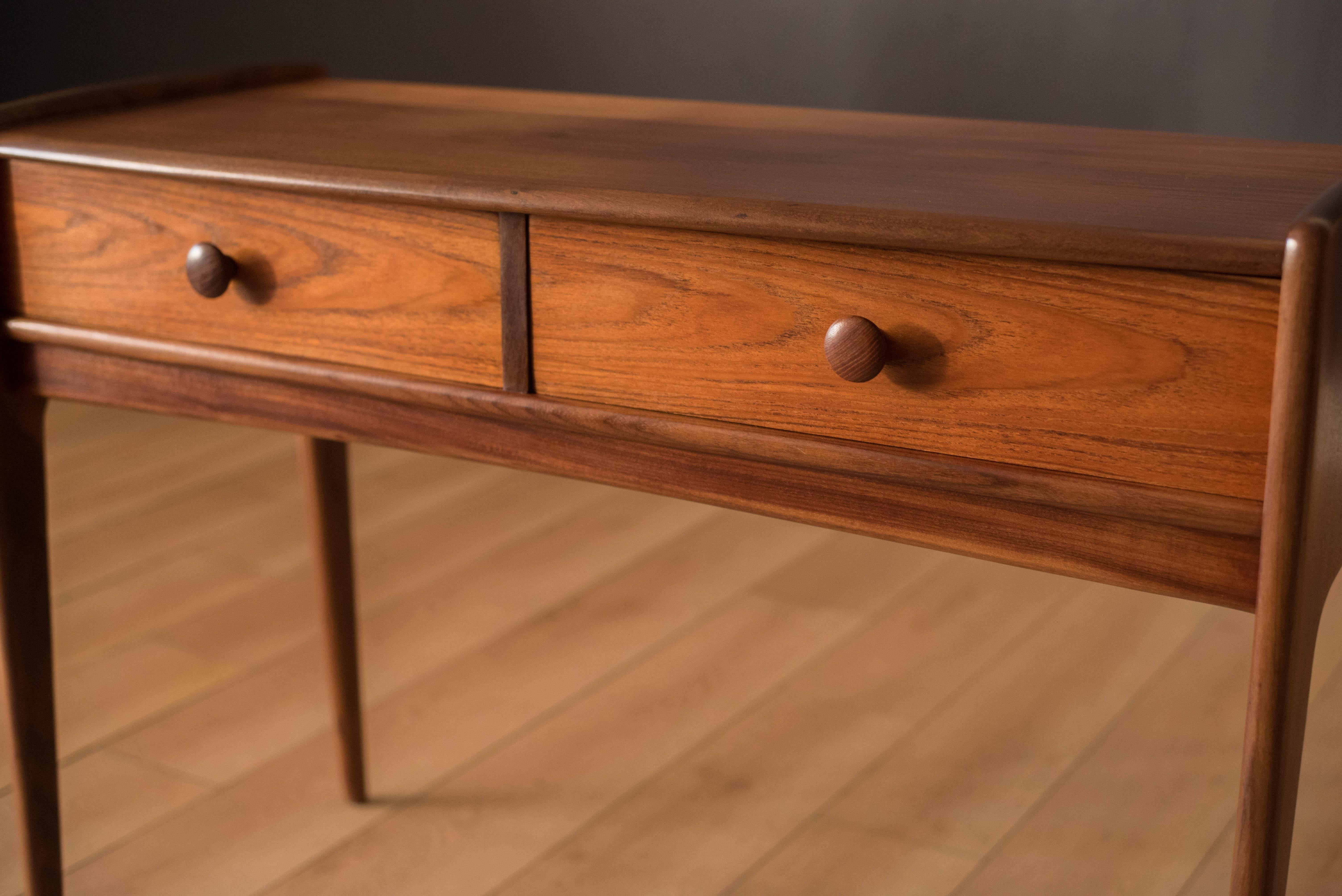 Mid-20th Century Sculptural Solid Teak Mid-Century Modern Console Table by A. Younger Ltd.