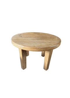 Sculptural Solid Teak Wood Dining Table with Expressive Natural Grain