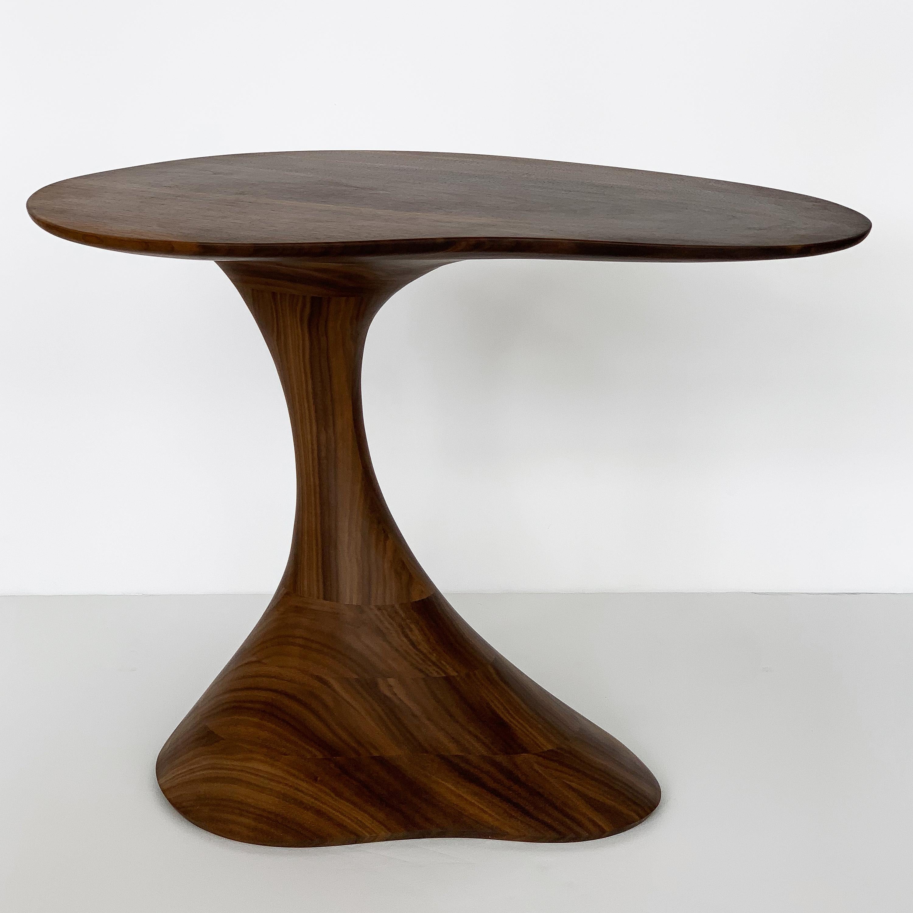 solid walnut side table