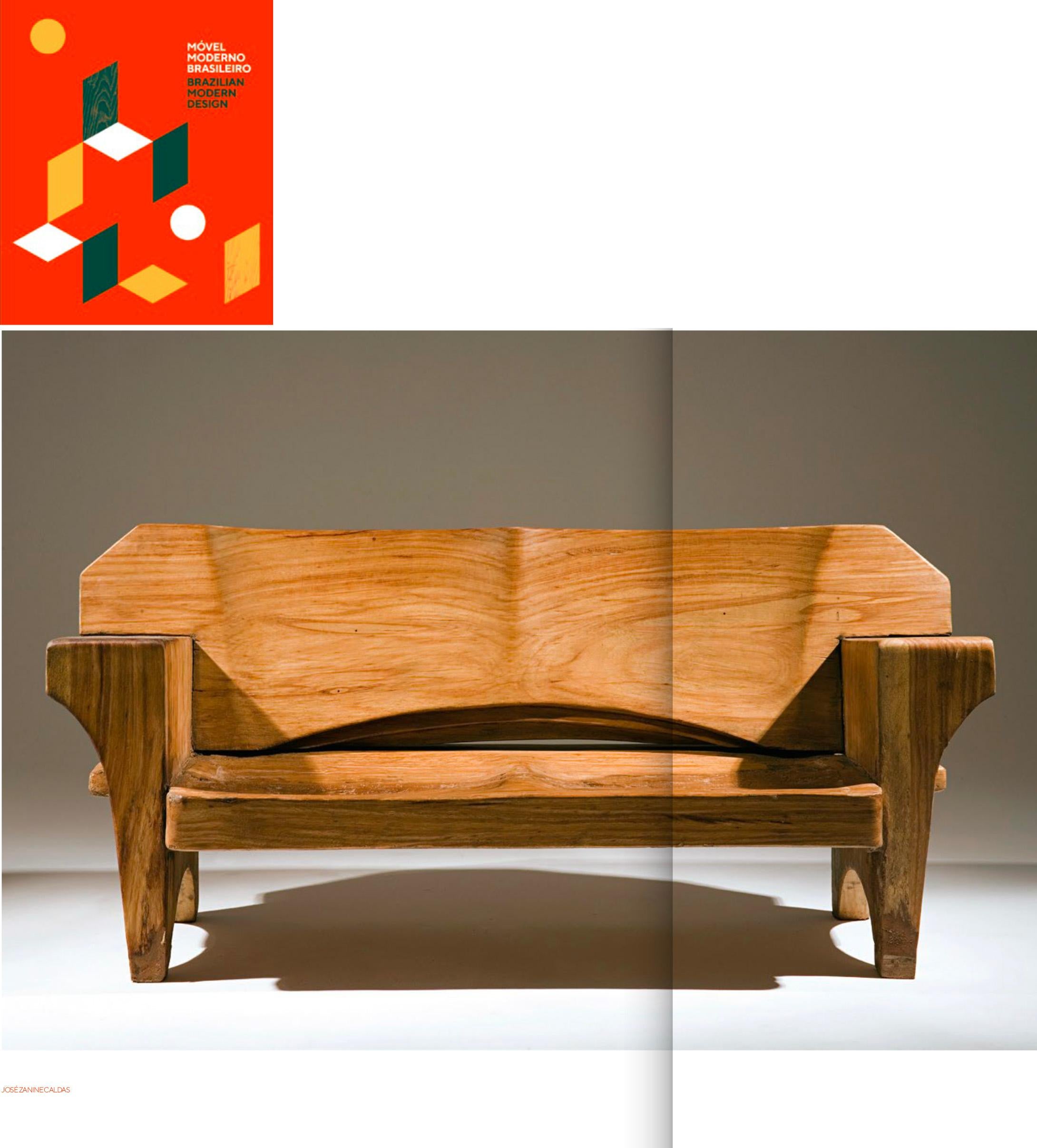 Sculptural Solid Wood and Handcrafted Sofa by Jose Zanine Caldas, circa 1980 For Sale 4