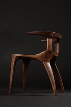 Sedia scultorea in legno massiccio di Mobius Objects