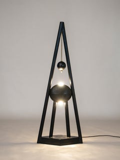 Bespoke Sculptural Solid Wood Floor Lamp Handcrafted Light Collectible Art MAGIC