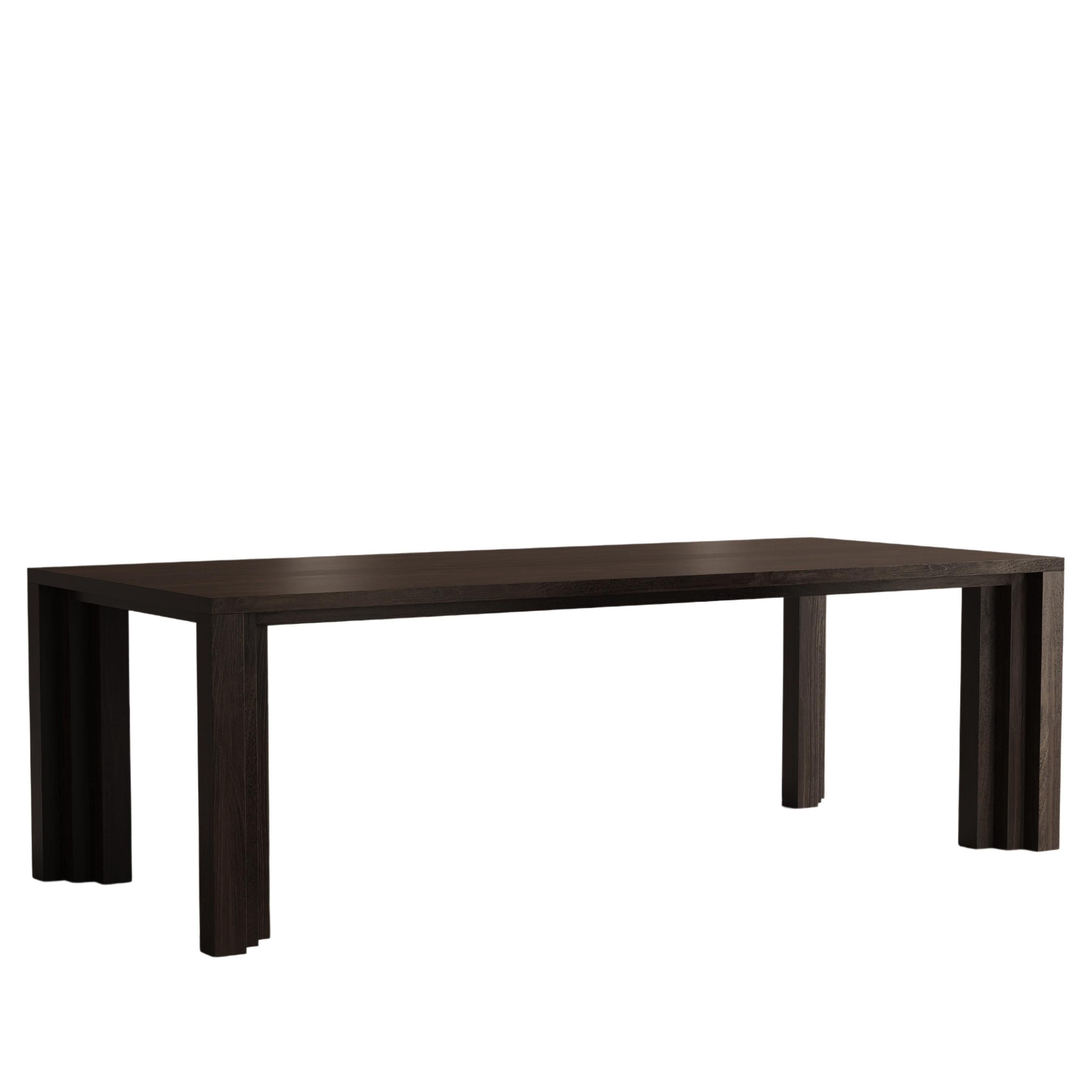 Sculptural Solid Oak Wooden Cadence Dining Table For Sale