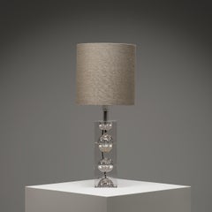 Sculptural Space Age Glass Table Lamp, European, 1970s