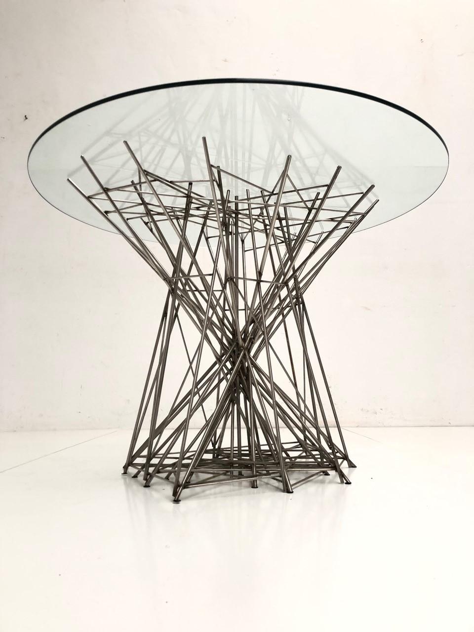 Italian Sculptural 'Spatial' Form Dining Table in Style of Sculptor Norbert Kricke 1970s