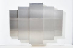 Sculptural Stainless Steel Wall Mount Bar Cabinet, 1980