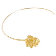 Sculptural Statement Gold Plated Sterling Silver Choker