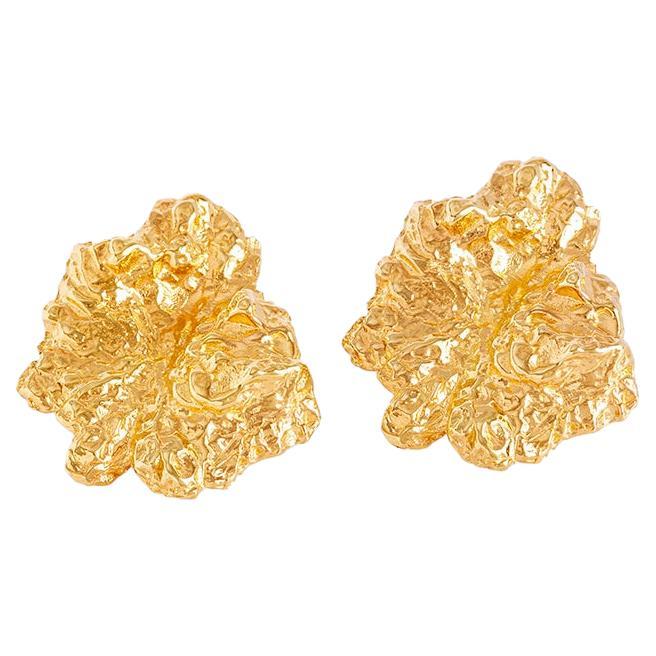 Gold Sculpture Earrings main image 0