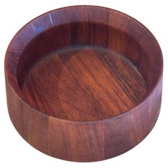 Insalatiera e servitori scultorei in teak intagliato di Jens Quistgaard per Dansk