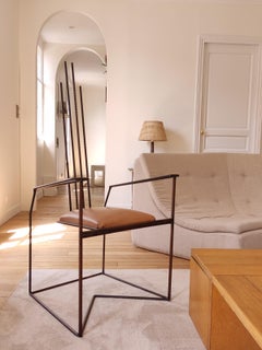 Sculptural Steel Armchair