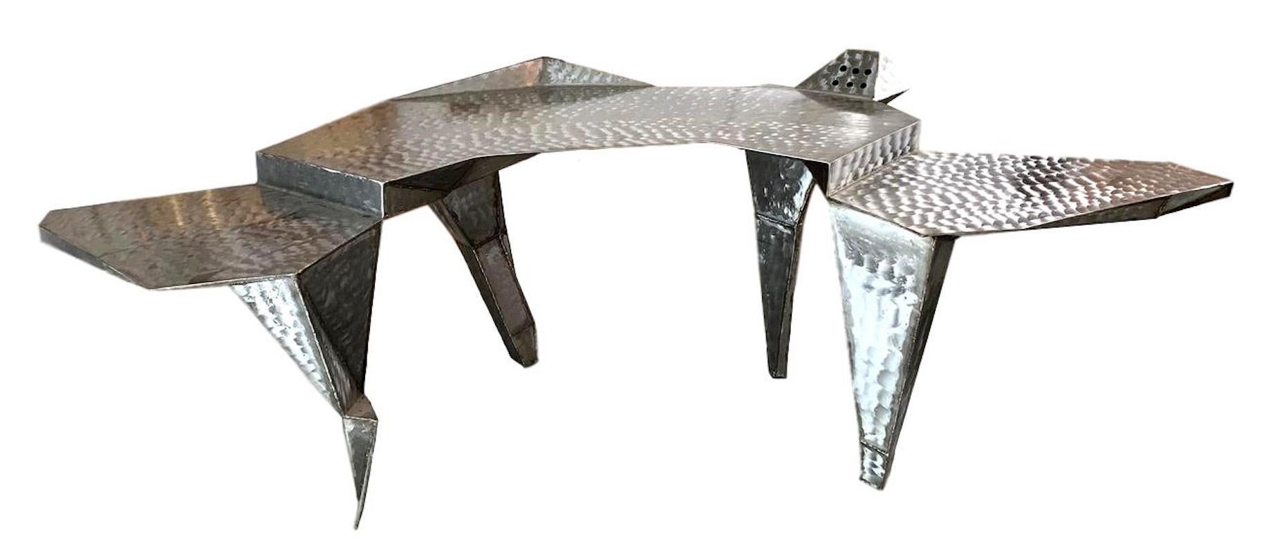 American Sculptural Steel Desk by Bruce Gray