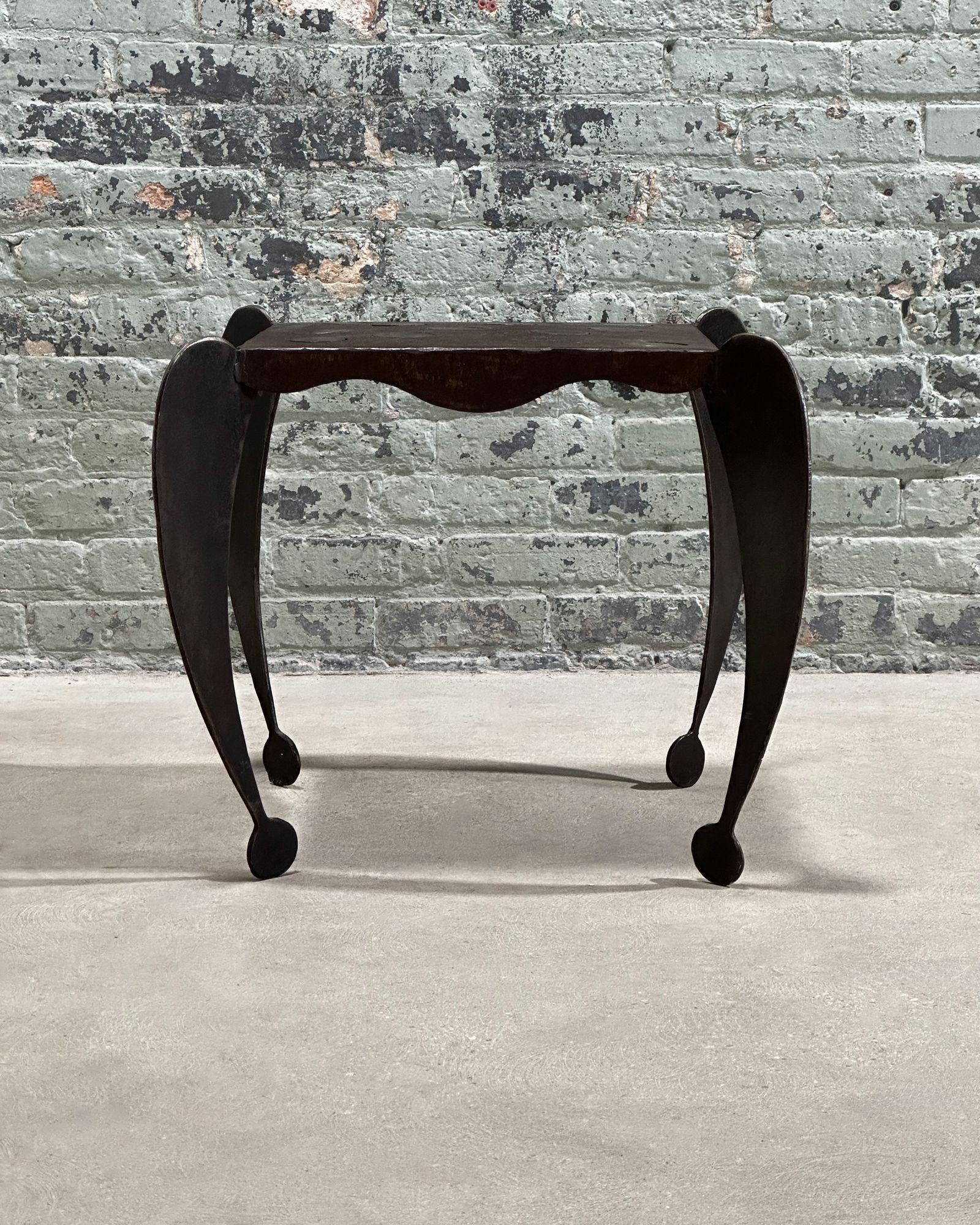 Sculptural Steel Side/End Table in the Style of Giacometti, 1970
Measures 20.5