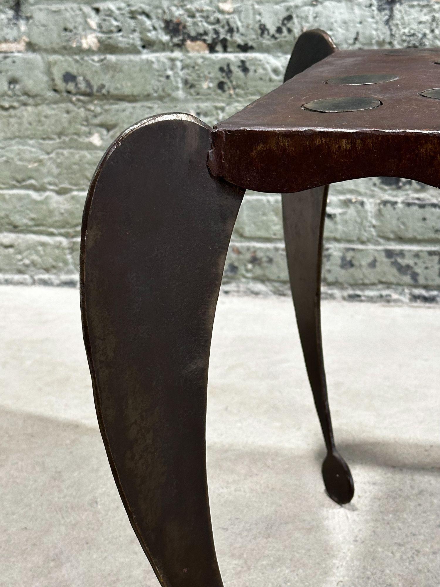 Sculptural Steel Side/End Table in the Style of Giacometti, 1970 1