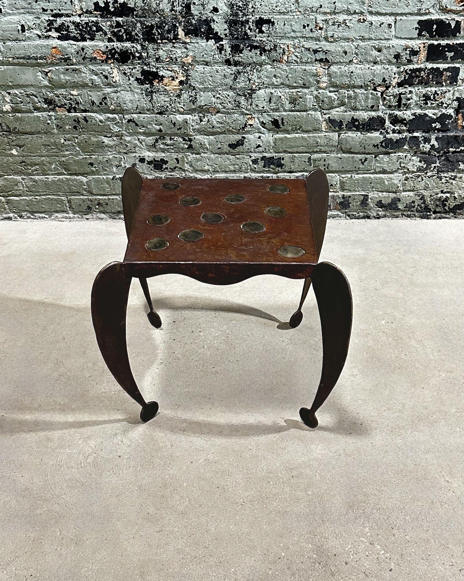 Sculptural Steel Side/End Table in the Style of Giacometti, 1970 2