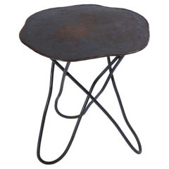 Sculptural Steel Side Table