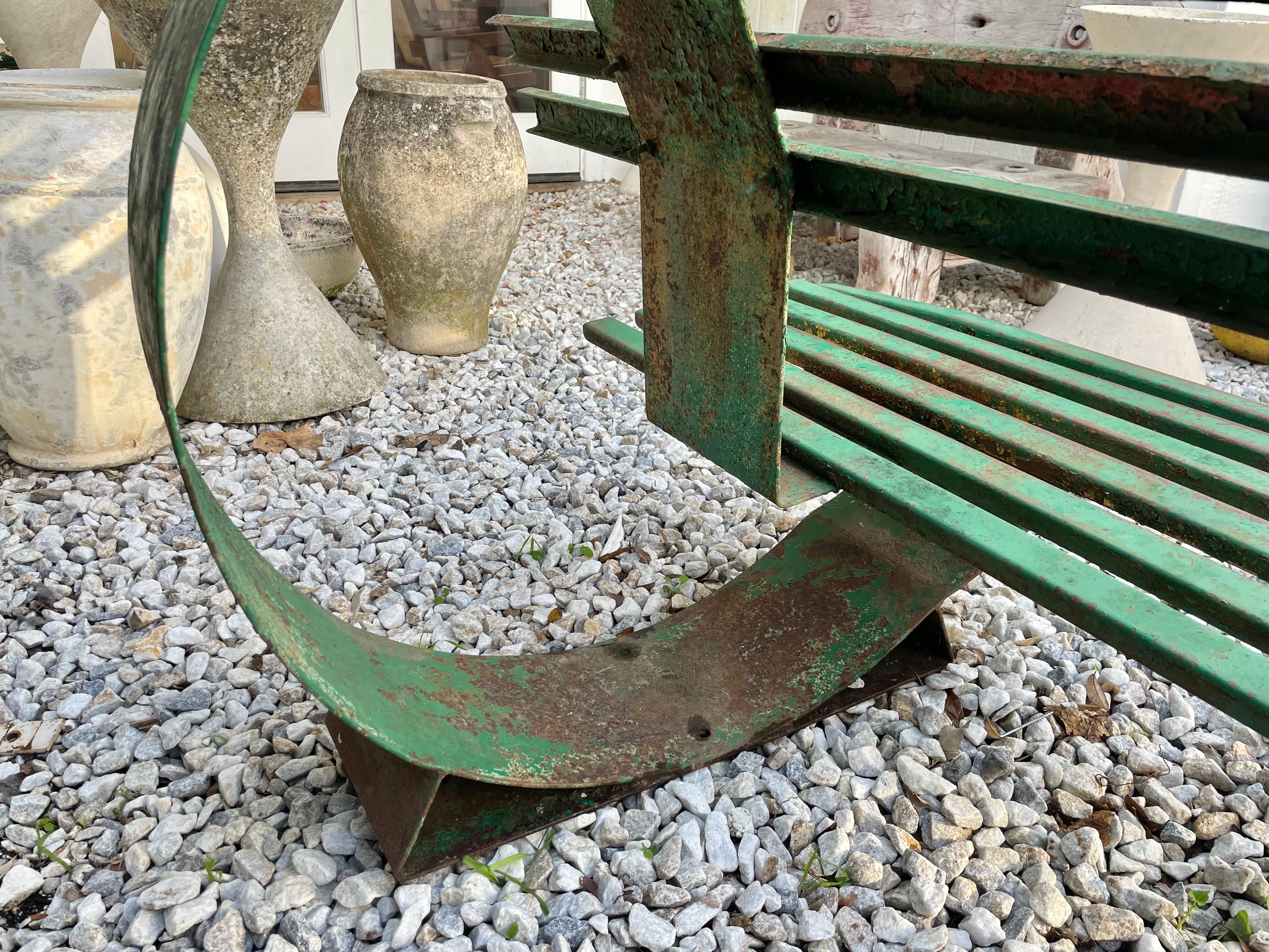 Galvanized Steel Manelco Bench, Cannes, France 1958 For Sale 4