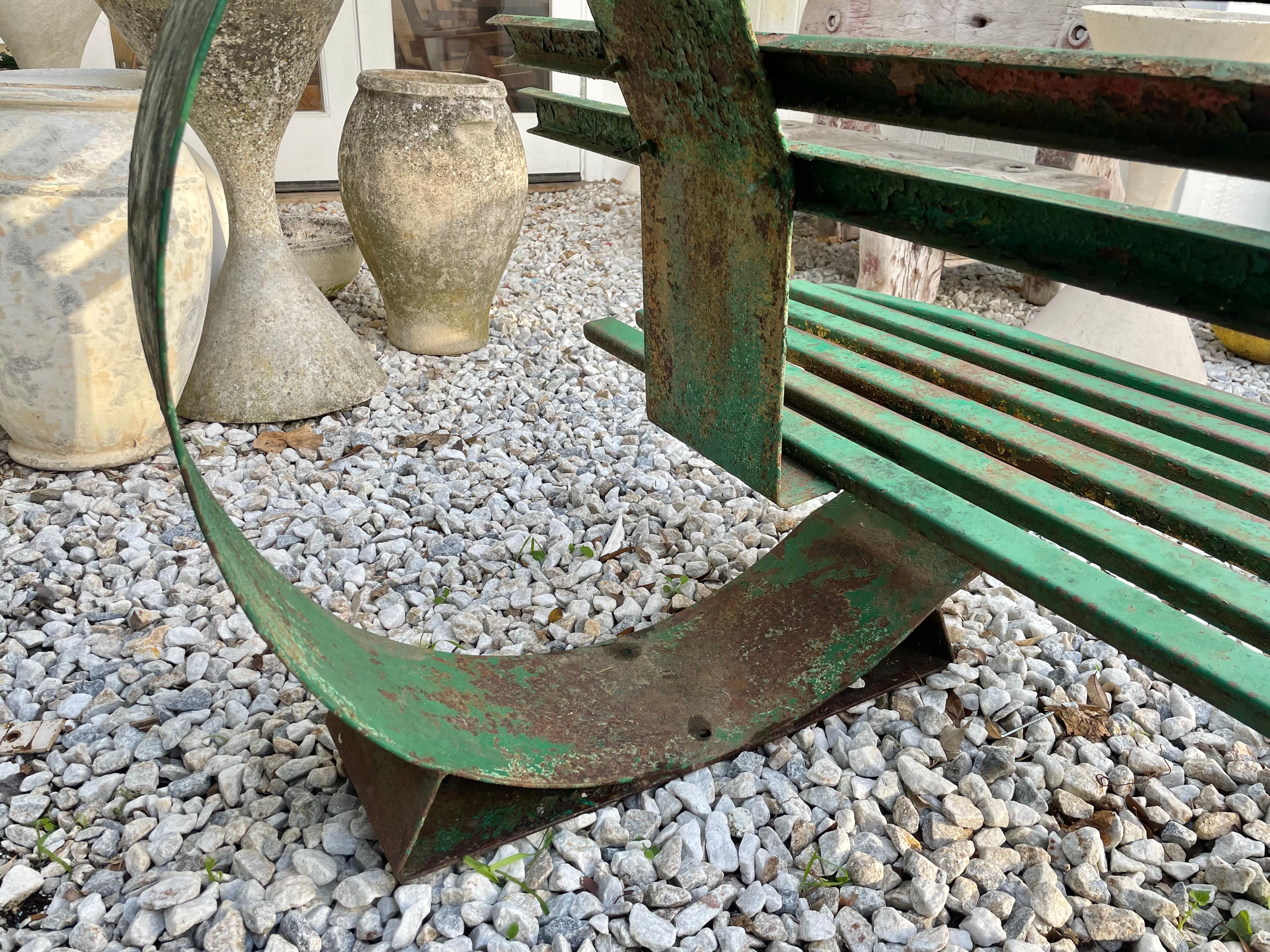Galvanized Steel Manelco Bench, Cannes, France 1958 For Sale 4