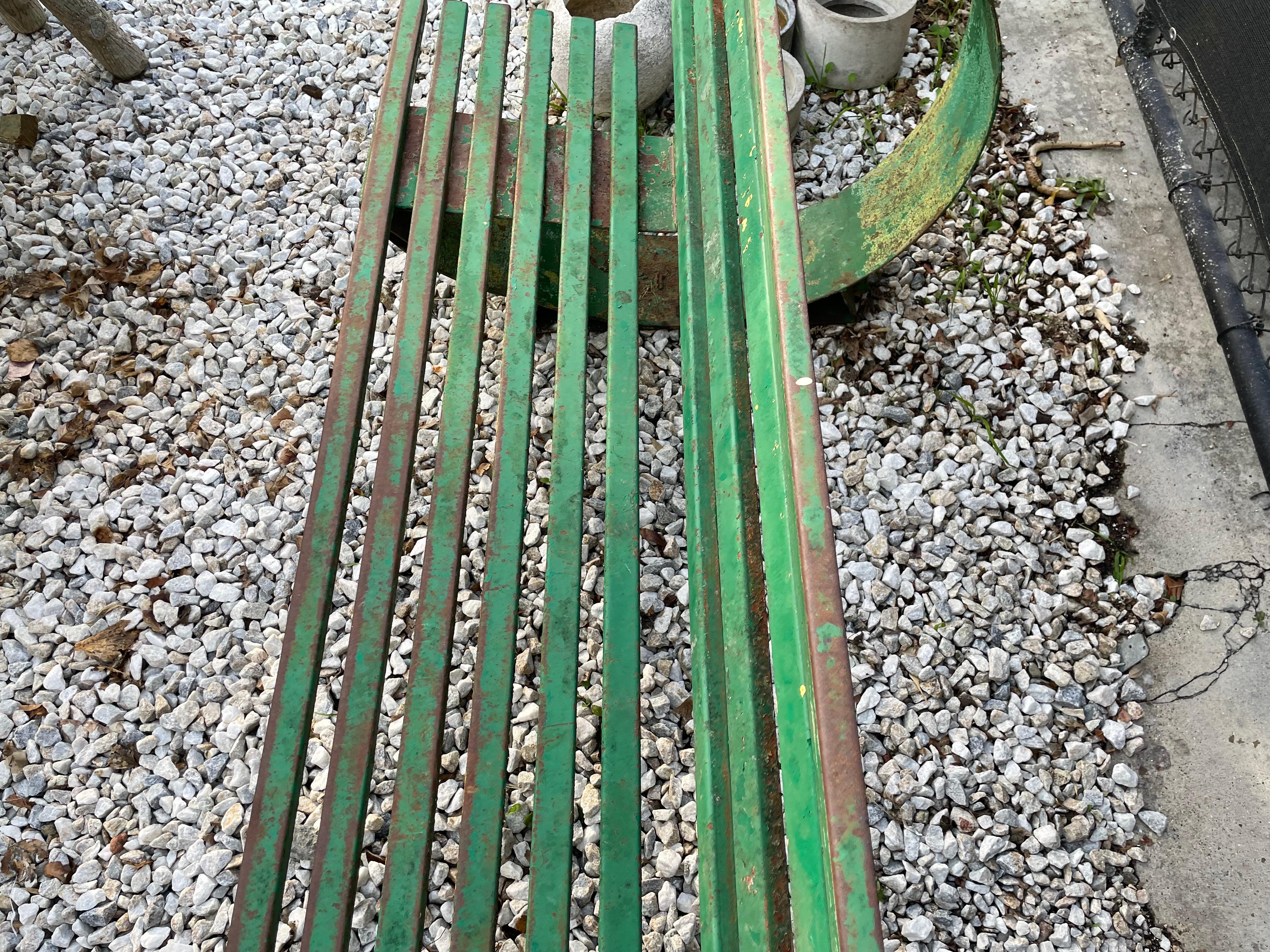 Galvanized Steel Manelco Bench, Cannes, France 1958 For Sale 6