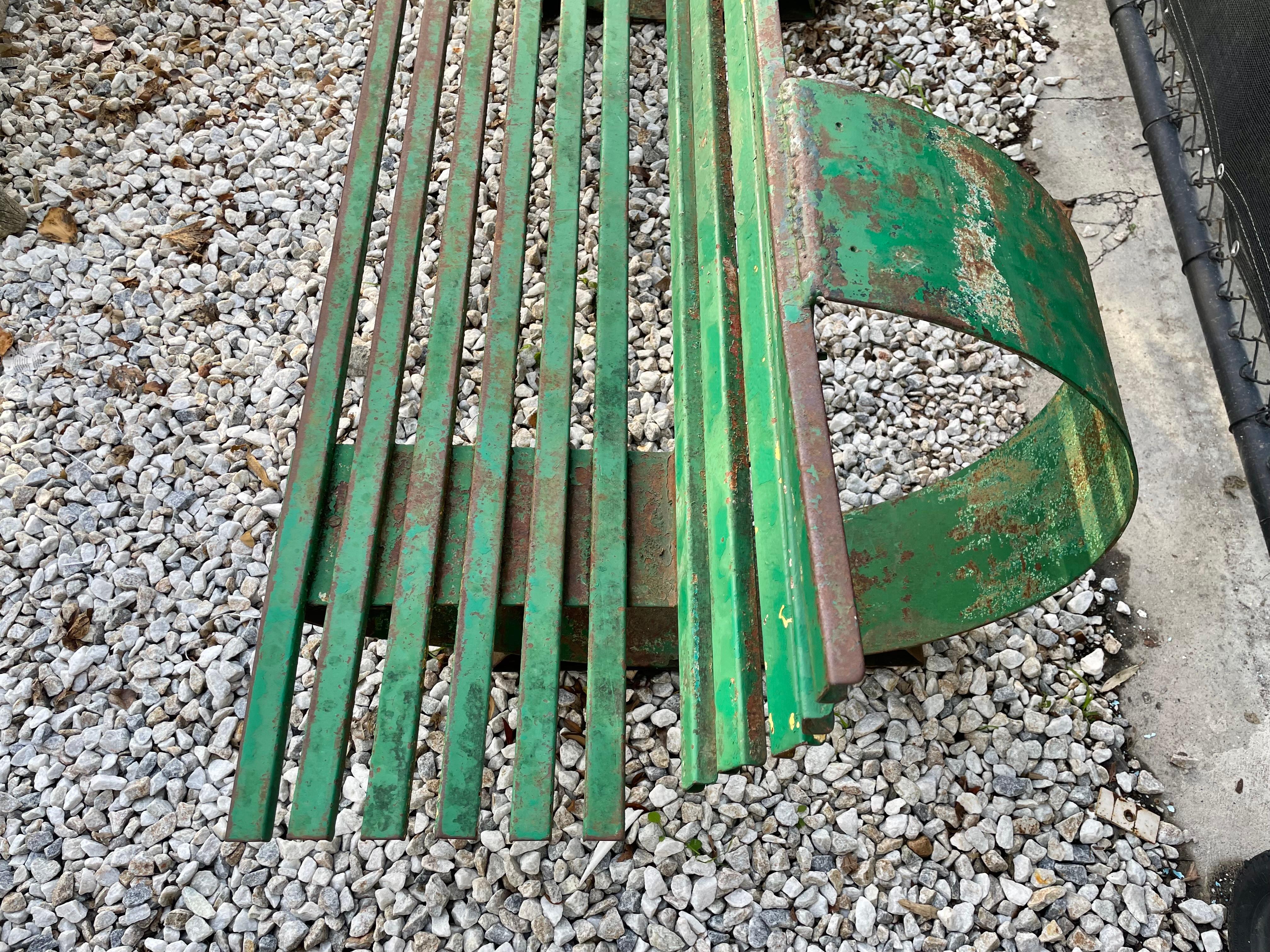 Galvanized Steel Manelco Bench, Cannes, France 1958 For Sale 7
