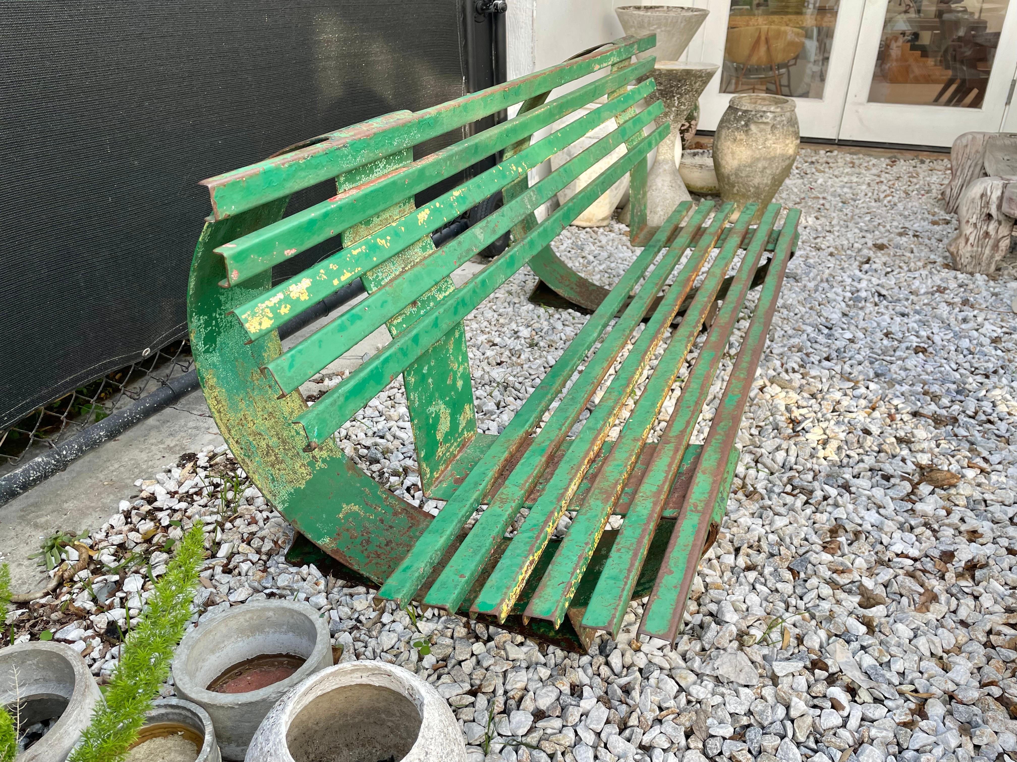Galvanized Steel Manelco Bench, Cannes, France 1958 For Sale 1
