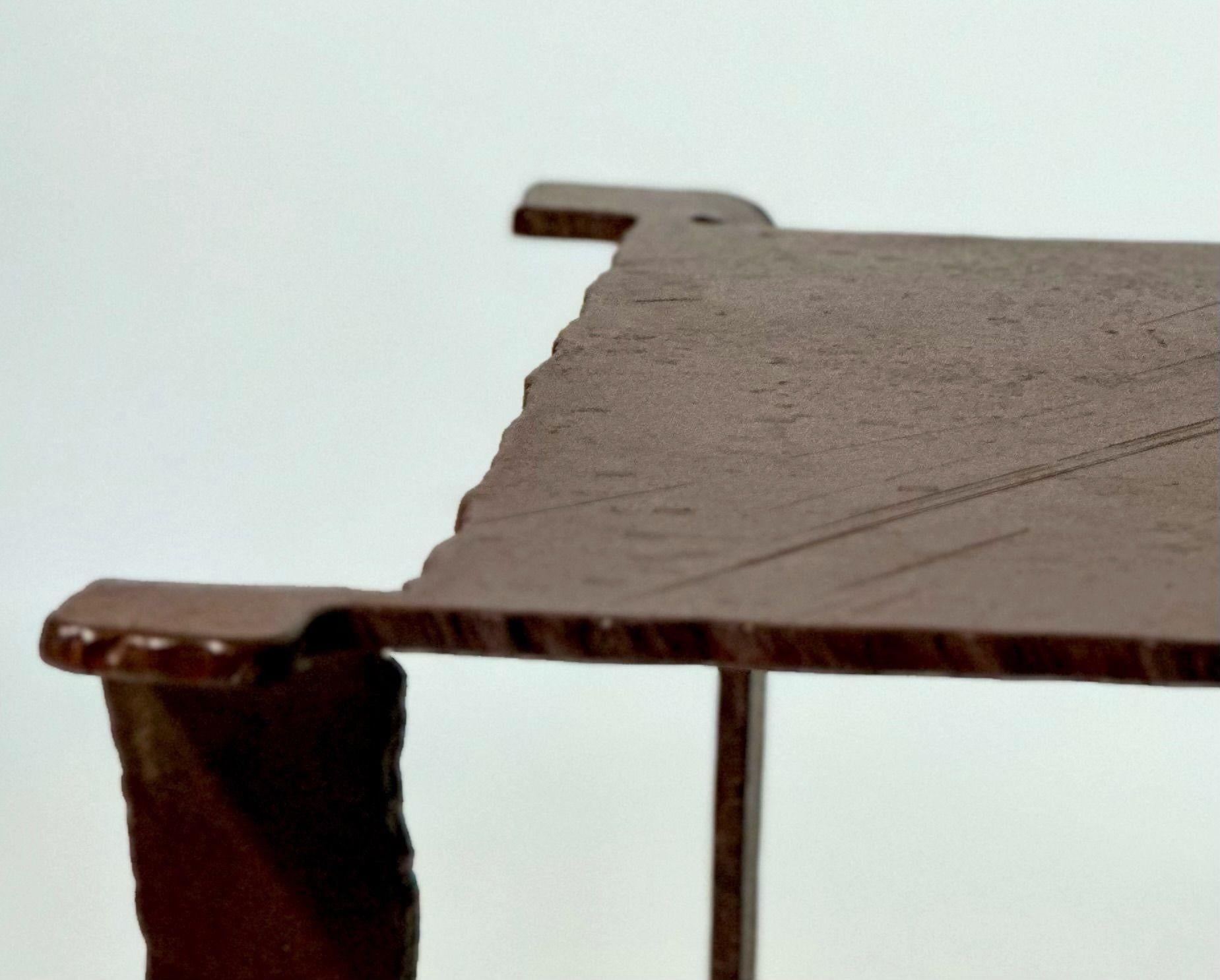 Fin du 20e siècle Table sculpturale en acier dans le style de Giacometti en vente