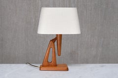 Sculptural Steneby Hemslöjdsförening Table Lamp in Teak, Swedish Modern, 1950s