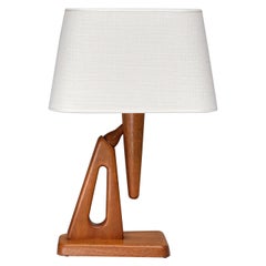 Sculptural Steneby Hemslöjdsförening Table Lamp in Teak, Swedish Modern, 1950s