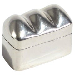 Vintage Sculptural Sterling Pill Box