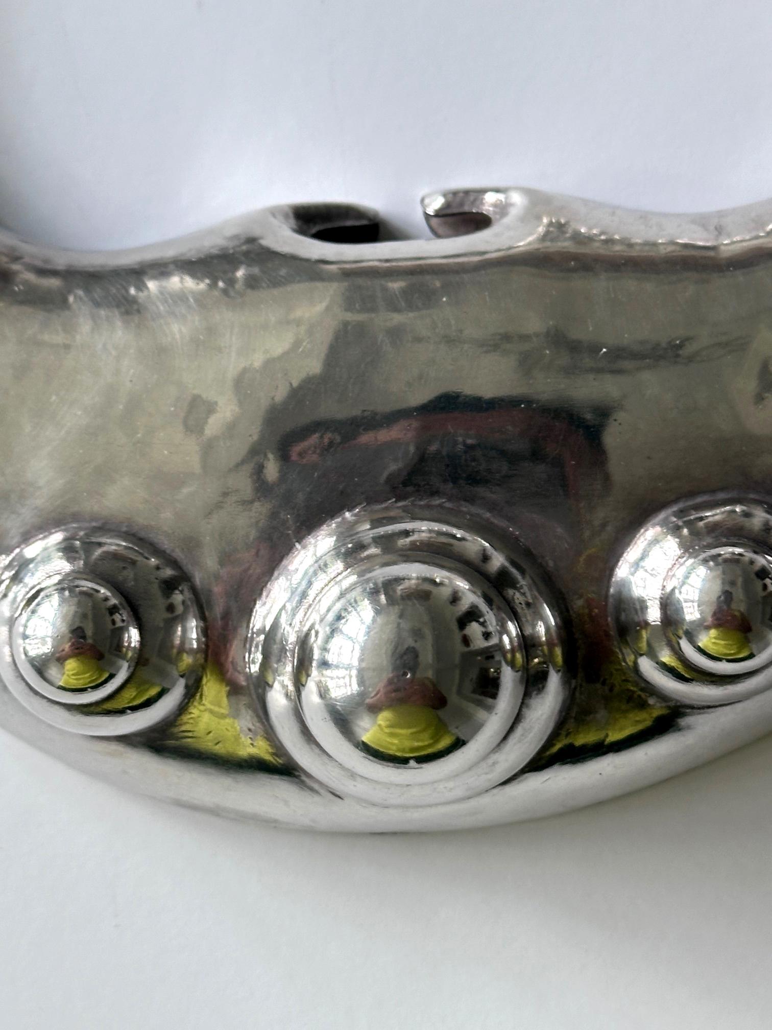 Argent sterling Collier et boucles d'oreilles sculpturaux en argent par Graziella Laffi en vente