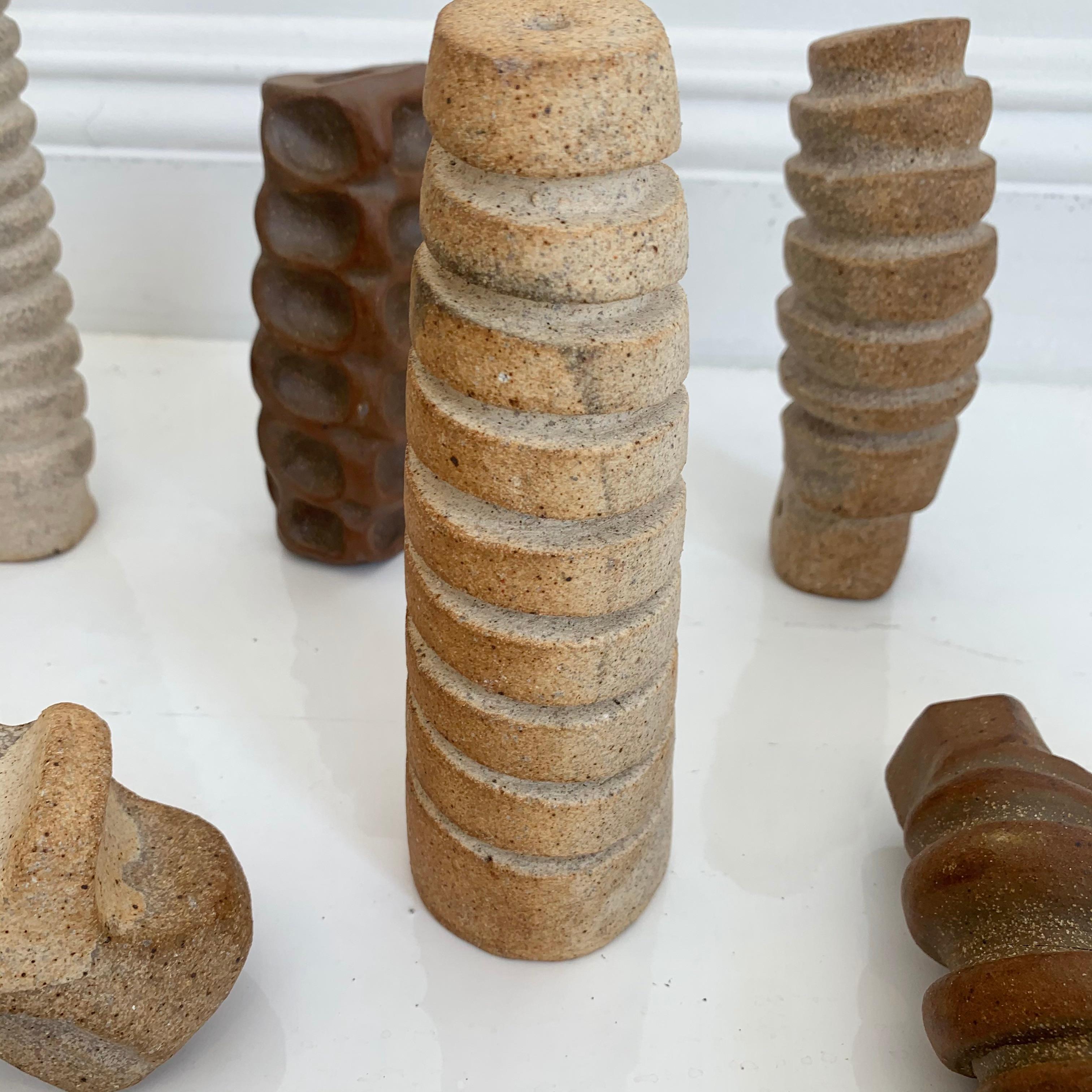 Hand-Crafted Sculptural Stone Fossils and Remnants Pottery