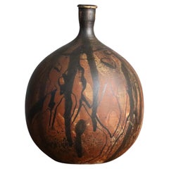 Sculptural Stoneware Bowl Vase by Gerhard Liebenthron – 1970s -Era Champy Bayle