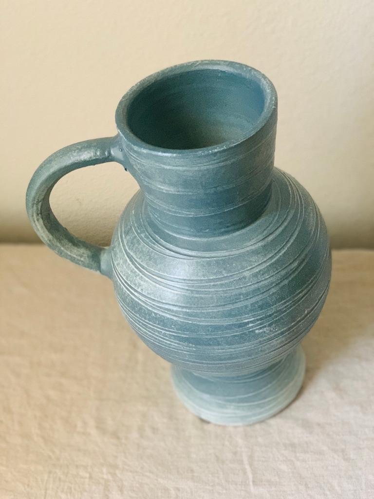French Sculptural Stoneware Pitcher, France, circa 1960s For Sale