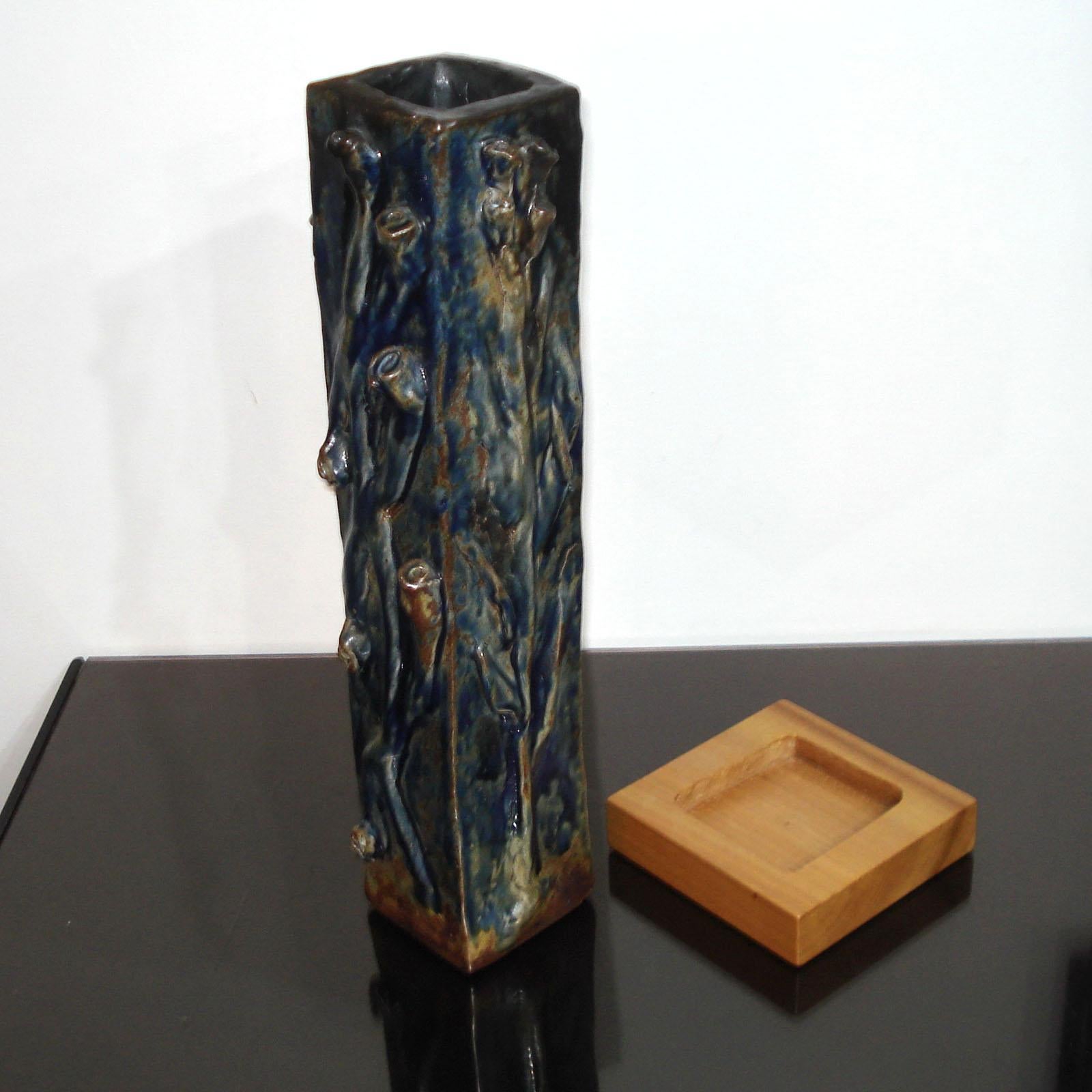 Sculptural Stoneware Scandinavian Vase For Sale 4