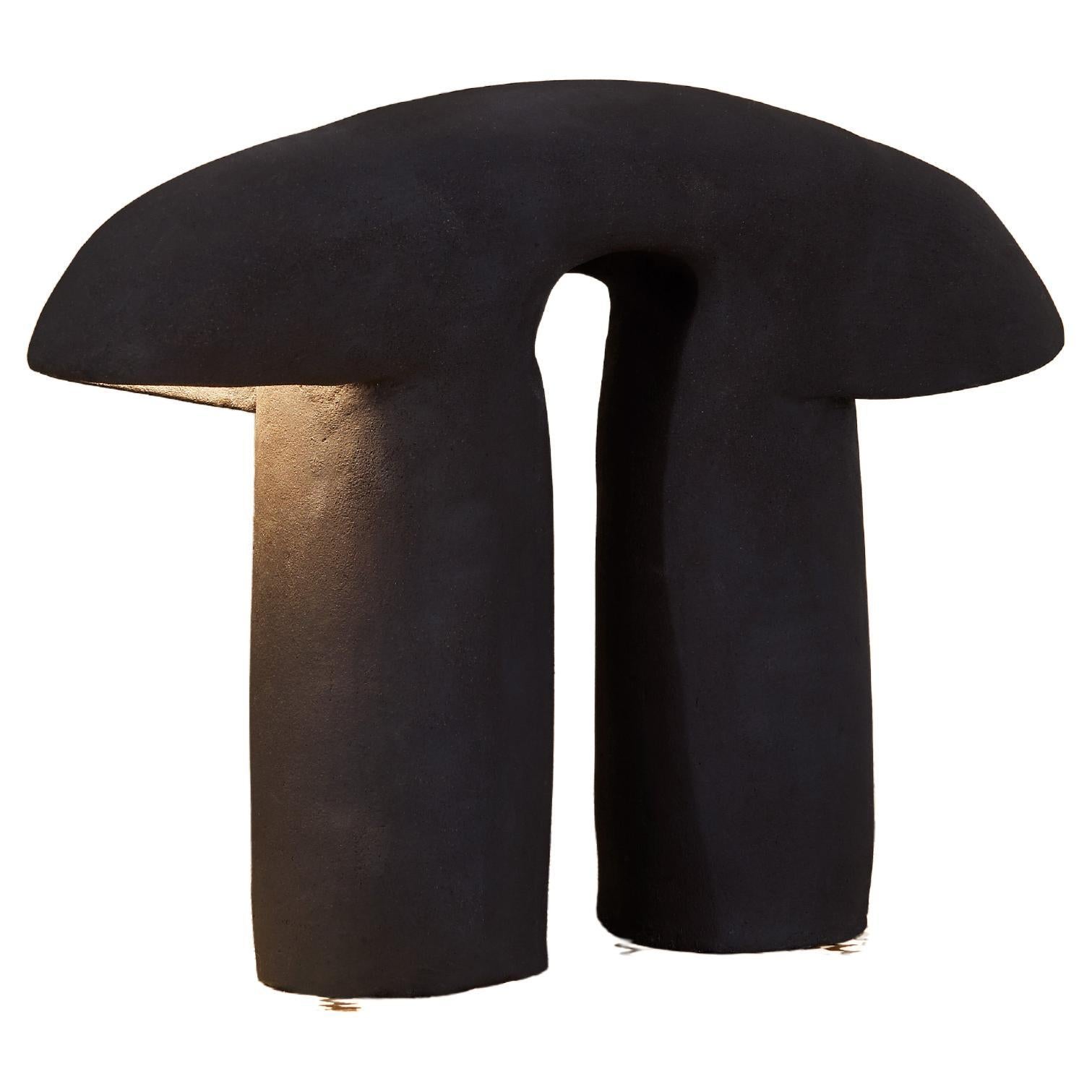 Fired Sculptural Stoneware Table Lamp 