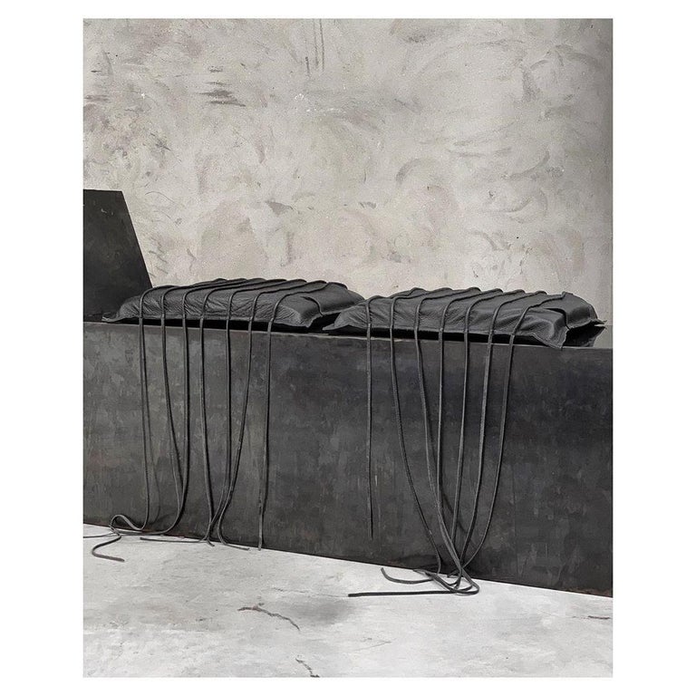 Belgian Steel Sculptural Stool by Arno Declercq For Sale