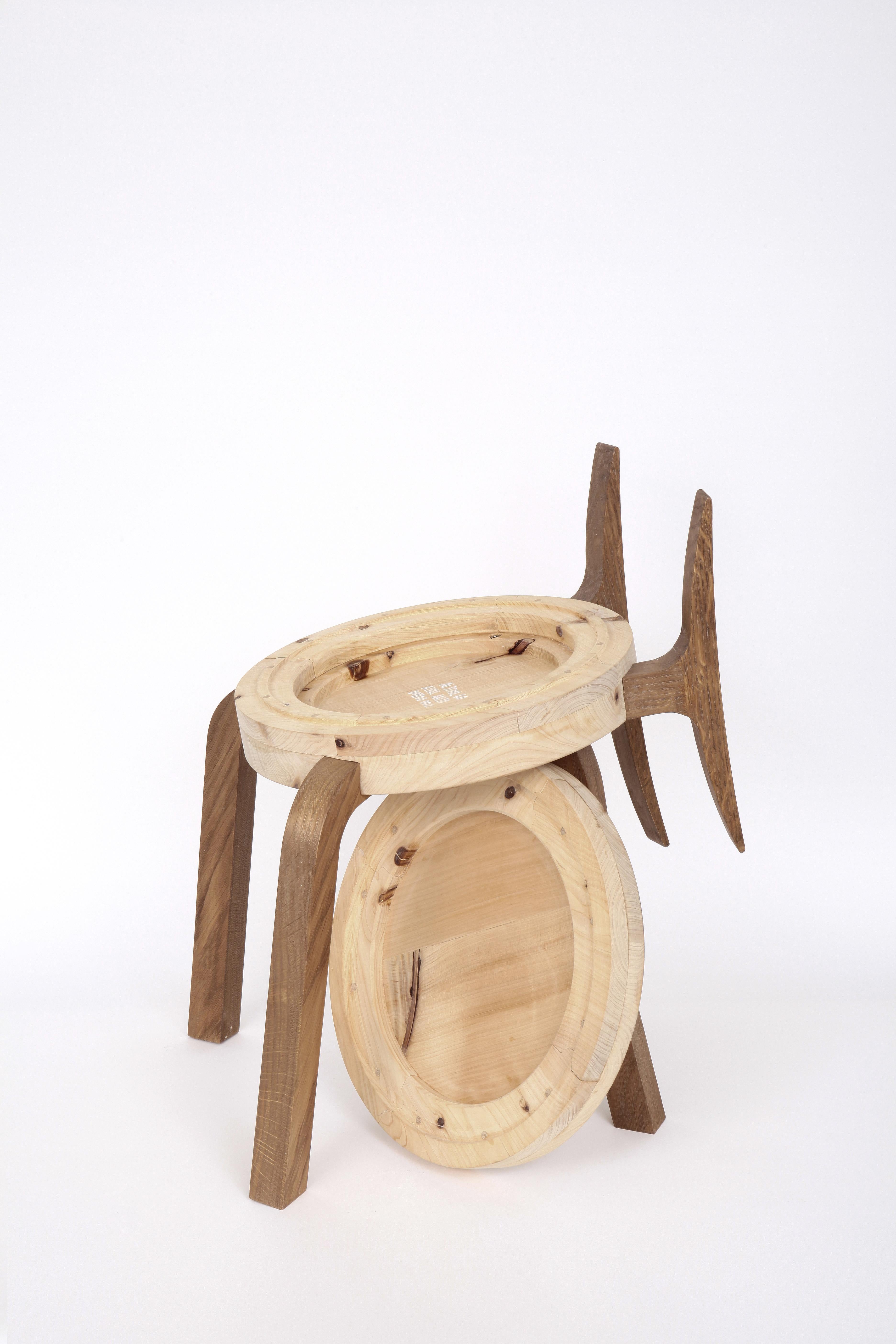 Taburete escultórico DOTTOD 002 - Homenaje generado por IA al taburete 60 de Alvar Aalto, 1933 en venta 1