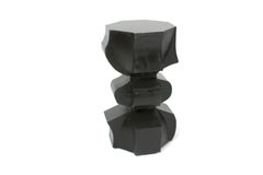 Sculptural Stool/End Tables in Black Cast Concrete by Nico Yektai