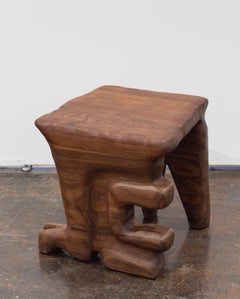 Sculptural Stool, Walnut by Casey McCafferty