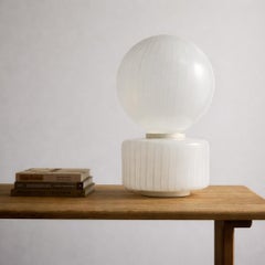 Sculptural Striped Murano Glass Lamp by Vistosi