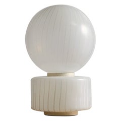 Sculptural Striped Murano Glass Lamp by Vistosi