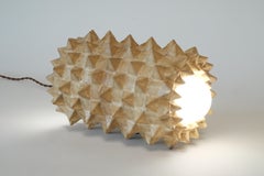 Sculptural Studded Stoneware Table Lamp by LGS Studio